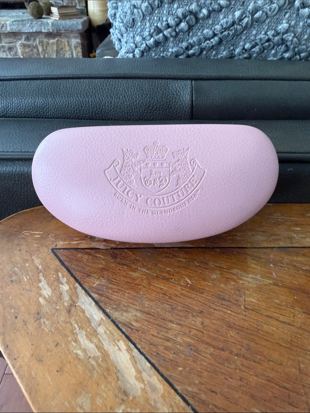 Juicy Couture Light Pink Embossed Eyewear Case